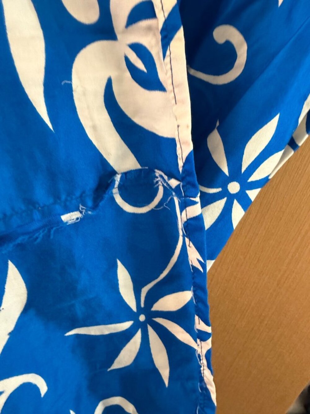 Paradise Hawaii Womens Maxi Dress Size Medium Tropical Blue Pullover Vintage - Picture 13 of 14